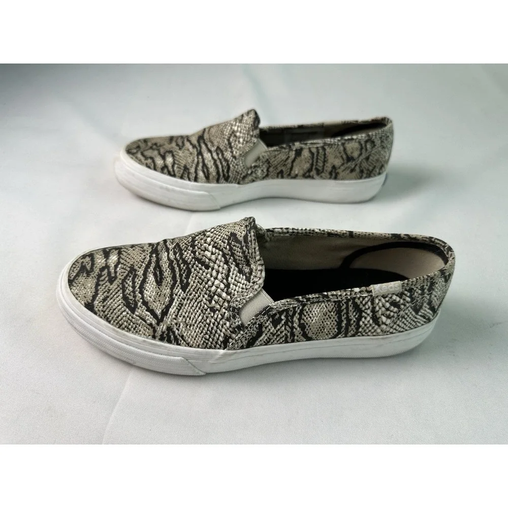 Keds Double Decker Slip-On‎ Women's Sneakers Snake Print WF63682 Size 6.5 EUC